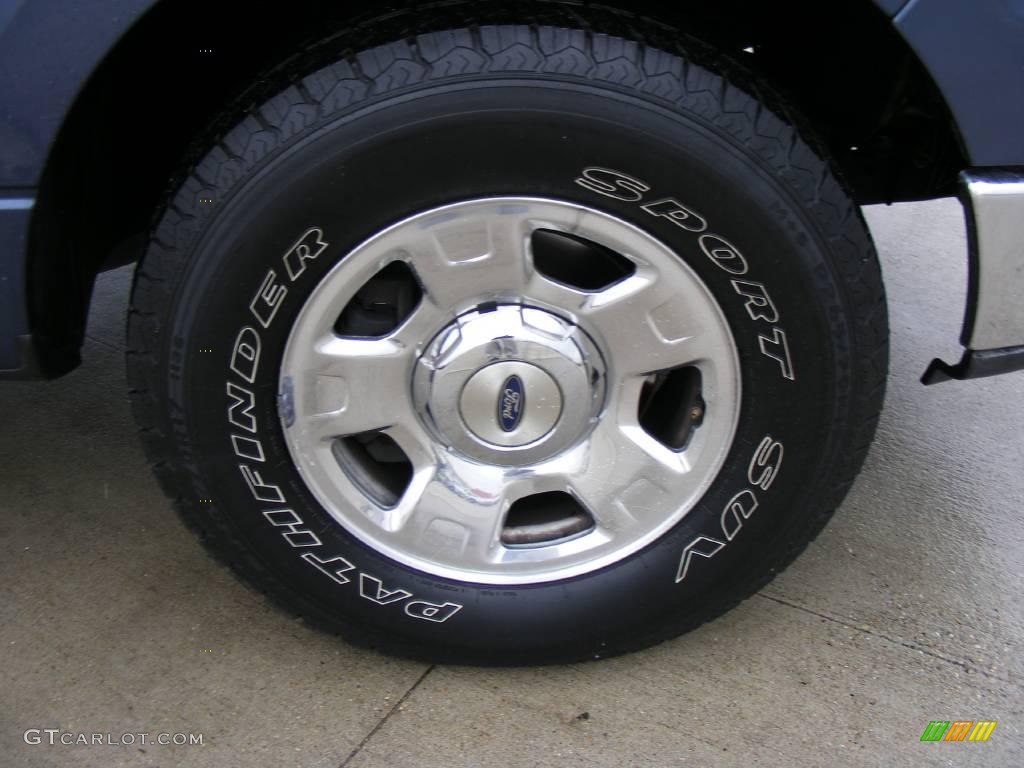 2004 F150 XLT SuperCrew - Medium Wedgewood Blue Metallic / Tan photo #15