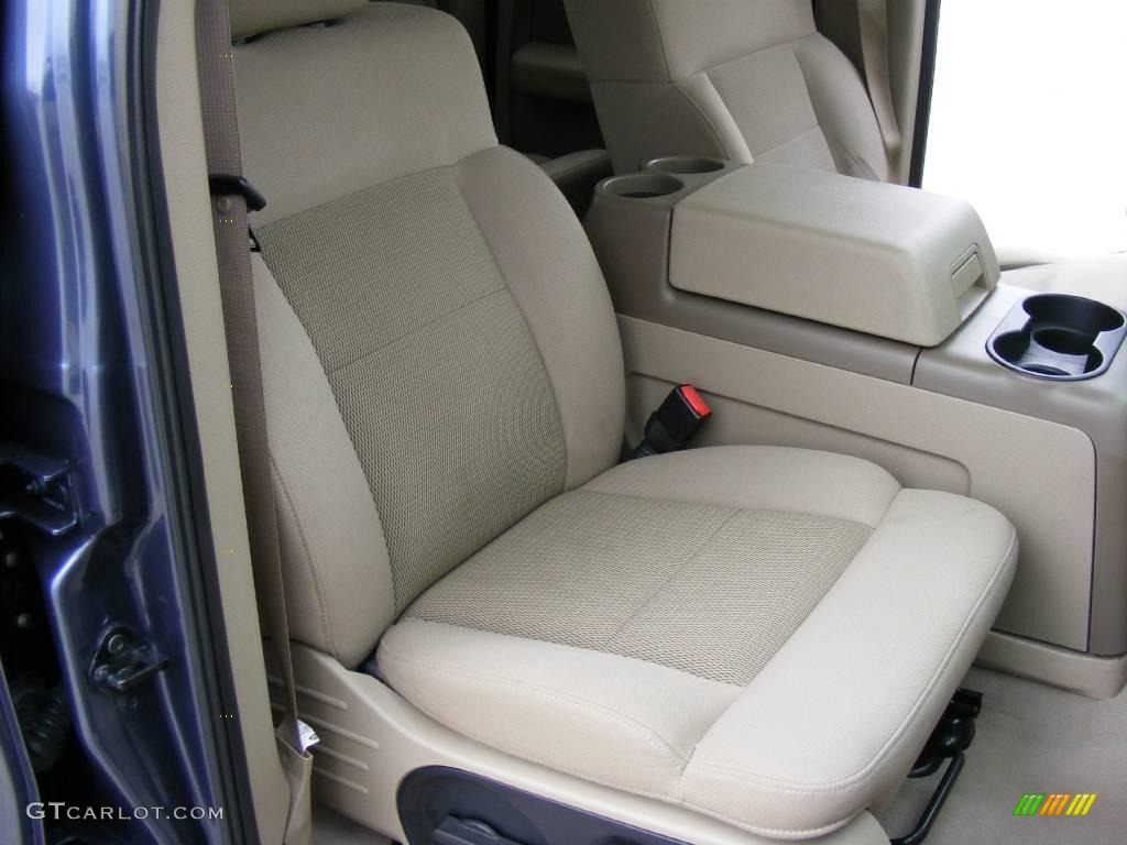 2004 F150 XLT SuperCrew - Medium Wedgewood Blue Metallic / Tan photo #27