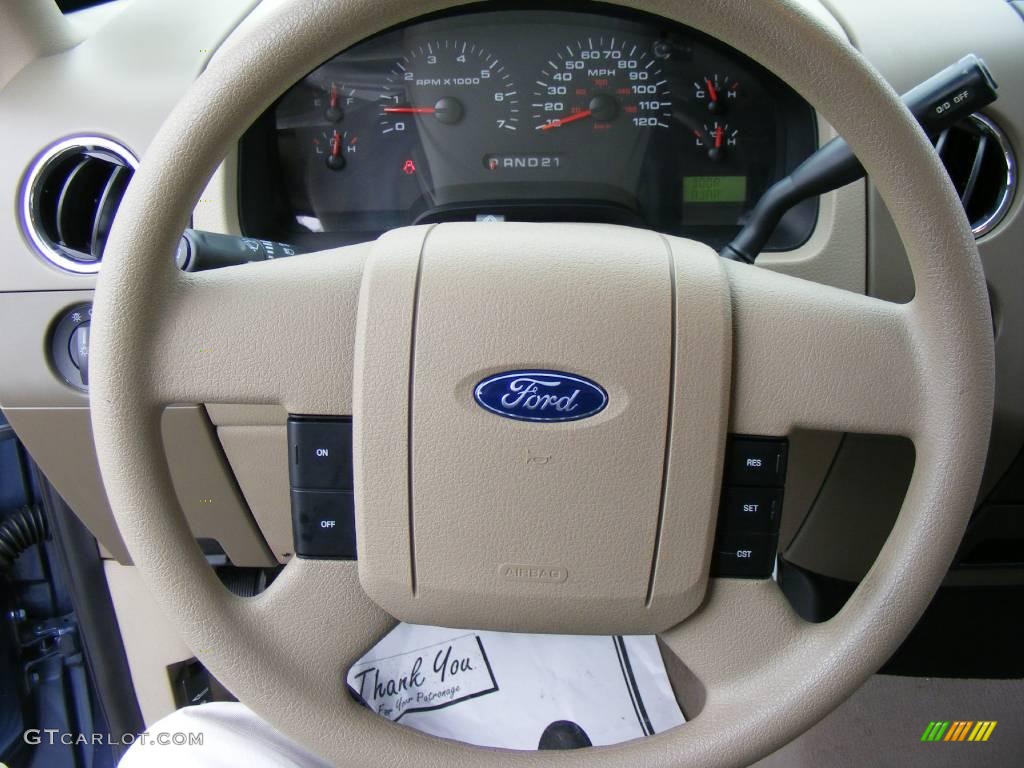 2004 F150 XLT SuperCrew - Medium Wedgewood Blue Metallic / Tan photo #40