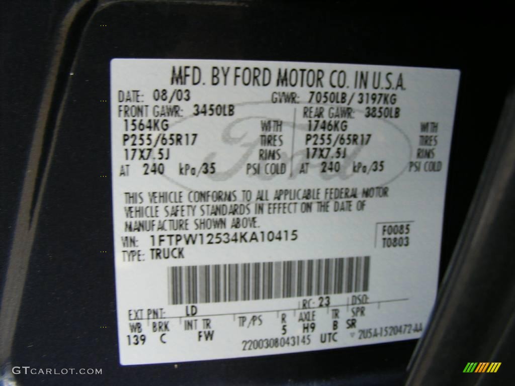 2004 F150 XLT SuperCrew - Medium Wedgewood Blue Metallic / Tan photo #44