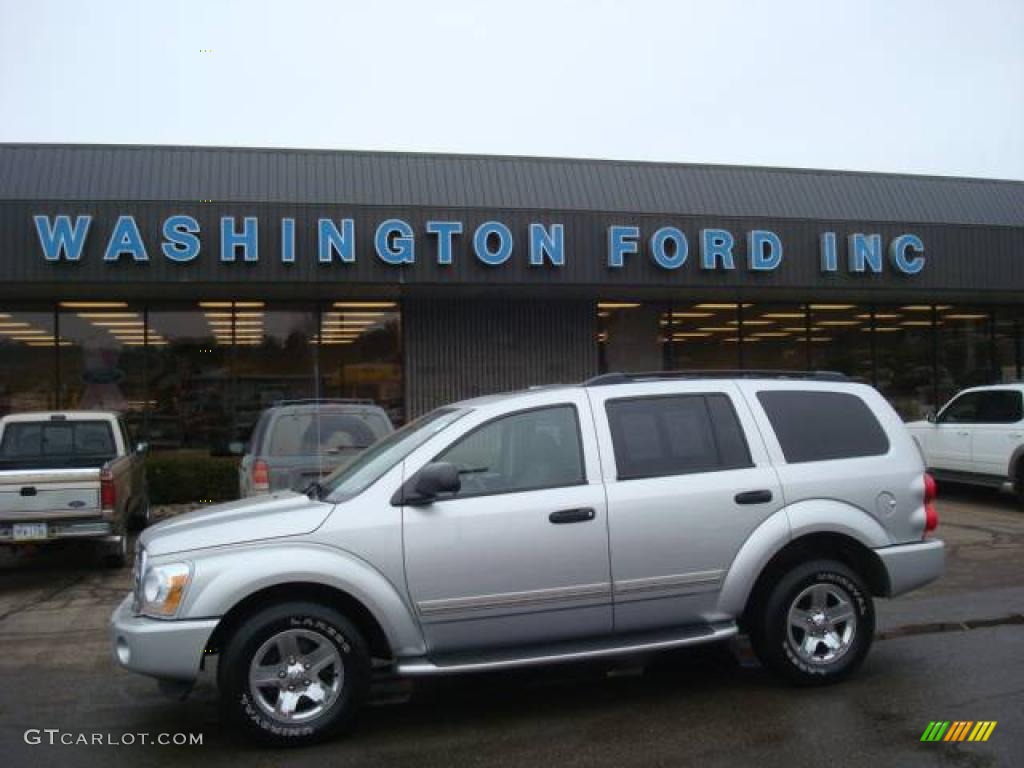 2005 Durango Limited 4x4 - Bright Silver Metallic / Medium Slate Gray photo #1