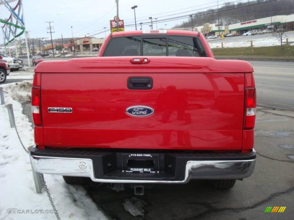 2005 F150 XLT SuperCab 4x4 - Bright Red / Tan photo #3