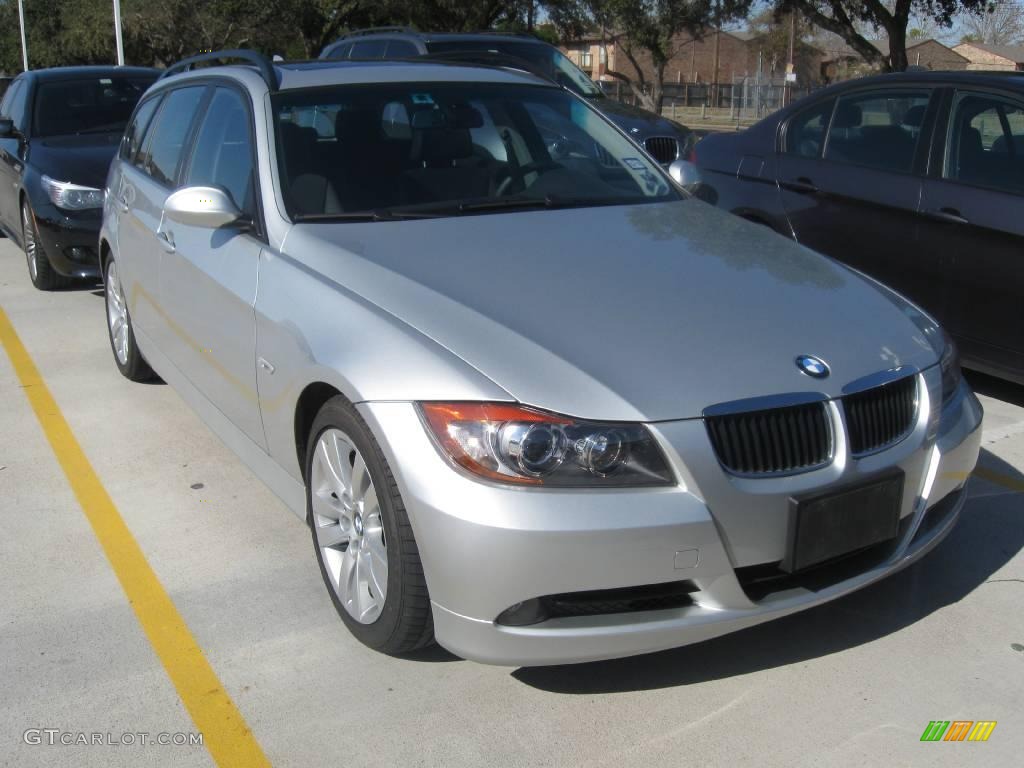 2007 3 Series 328i Wagon - Titanium Silver Metallic / Black photo #4