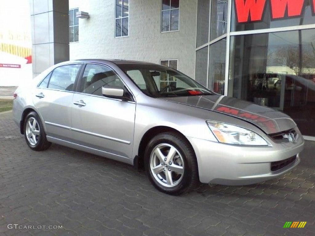 2004 Accord EX-L Sedan - Satin Silver Metallic / Black photo #17