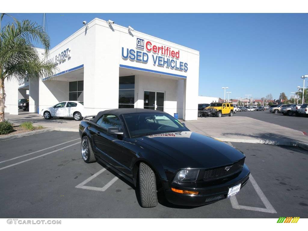 2005 Mustang V6 Premium Convertible - Black / Dark Charcoal photo #1