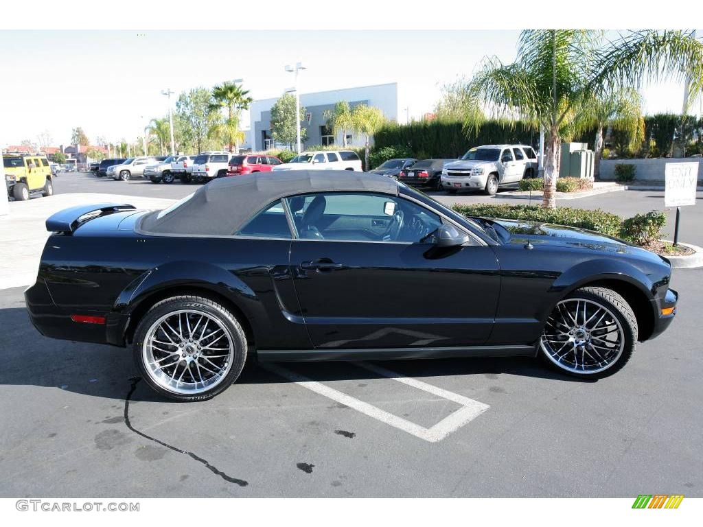 2005 Mustang V6 Premium Convertible - Black / Dark Charcoal photo #14