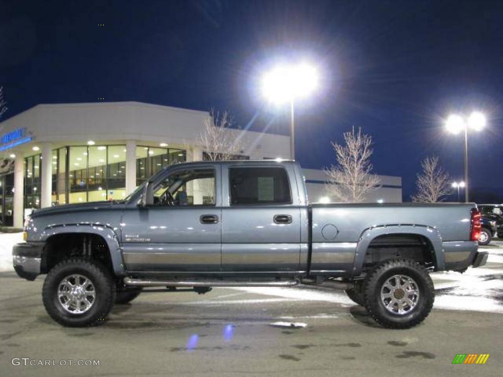 2007 Silverado 2500HD Classic LT Crew Cab 4x4 - Blue Granite Metallic / Dark Charcoal photo #1