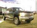2008 Medium Green Metallic Chevrolet Silverado 2500HD LT Crew Cab 4x4  photo #3