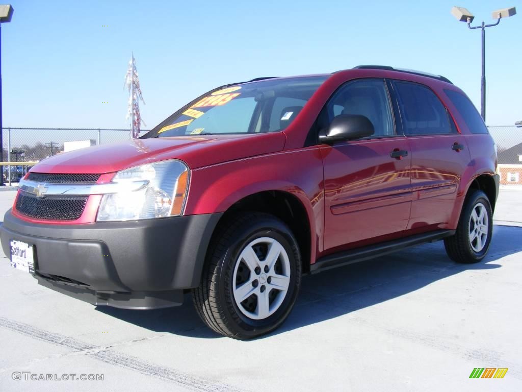 2005 Equinox LS AWD - Salsa Red Metallic / Light Gray photo #1