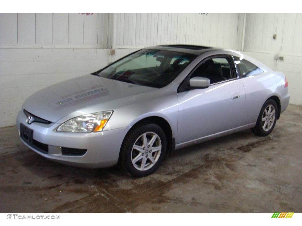 2003 Accord EX V6 Coupe - Satin Silver Metallic / Black photo #4