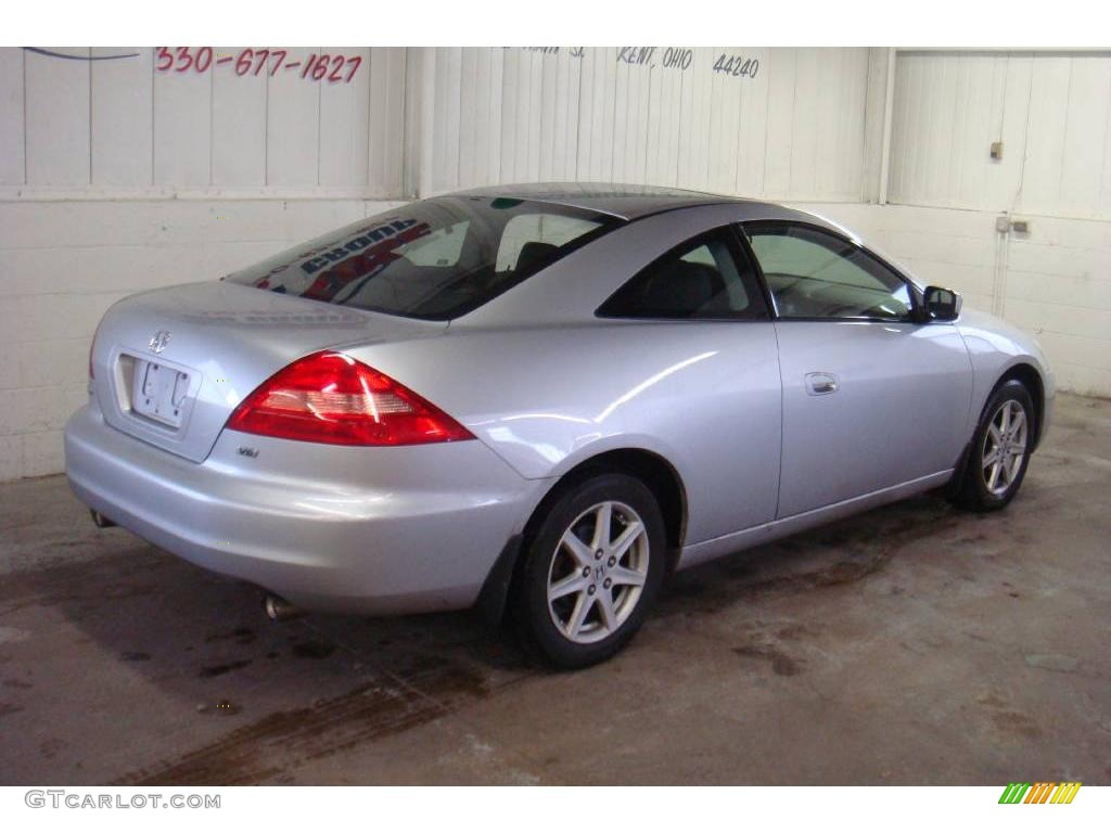2003 Accord EX V6 Coupe - Satin Silver Metallic / Black photo #5