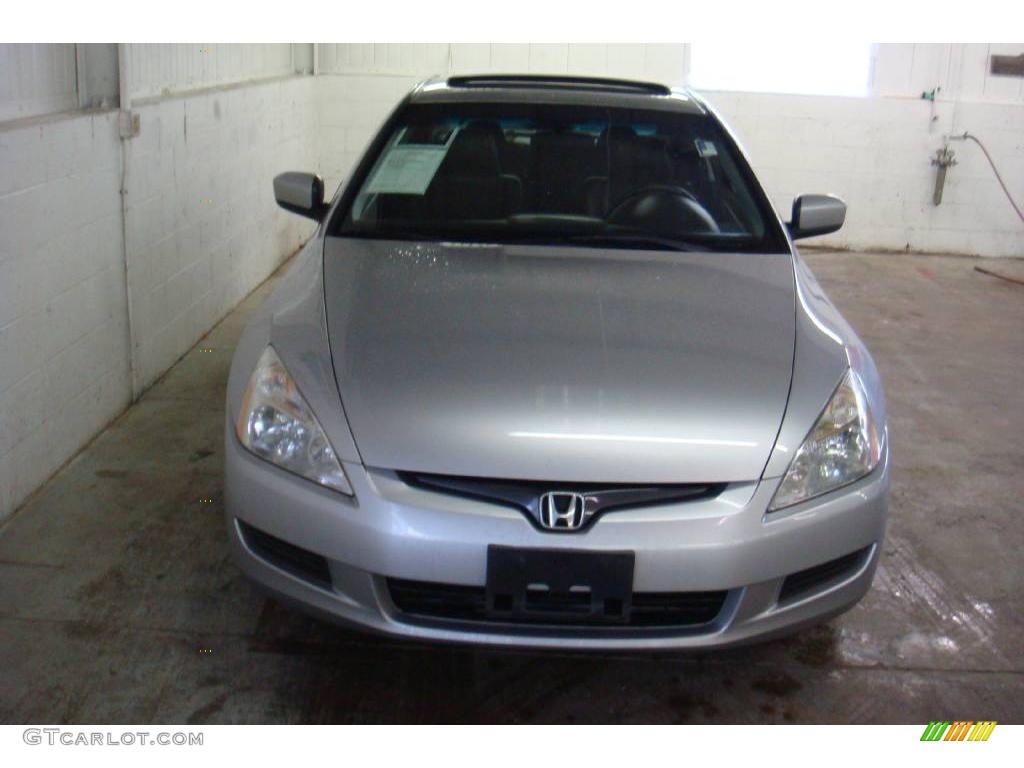 2003 Accord EX V6 Coupe - Satin Silver Metallic / Black photo #7