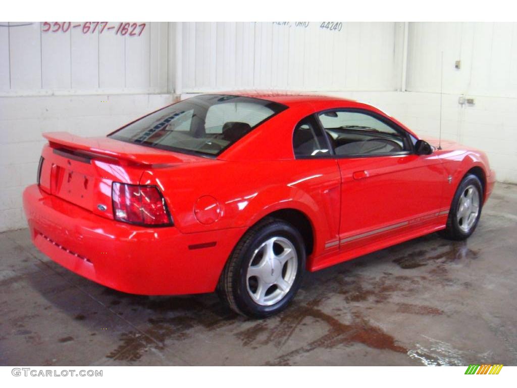 2001 Mustang V6 Coupe - Performance Red / Medium Parchment photo #6