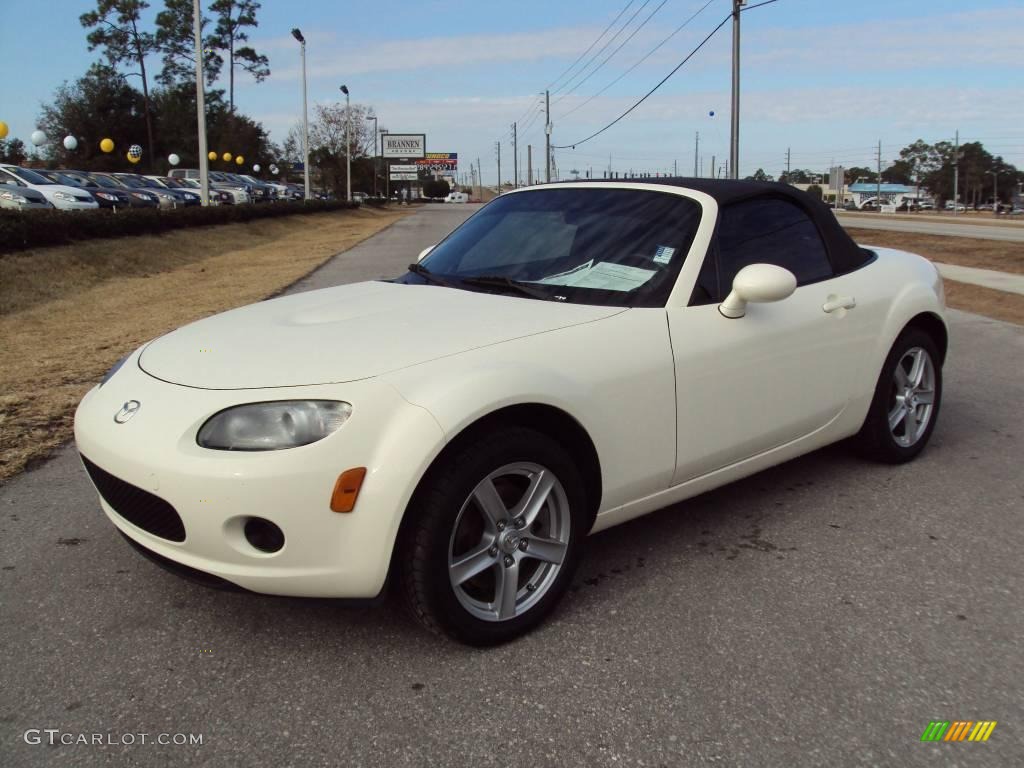 2006 MX-5 Miata Roadster - Marble White / Black photo #1