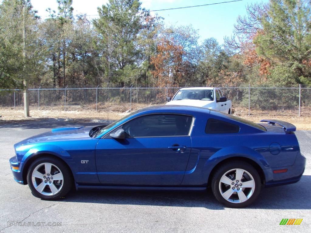 2007 Mustang GT Premium Coupe - Vista Blue Metallic / Dark Charcoal photo #2