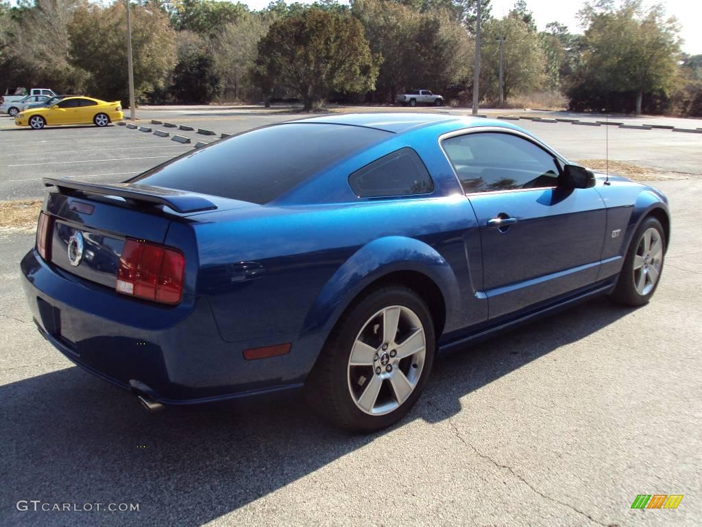 2007 Mustang GT Premium Coupe - Vista Blue Metallic / Dark Charcoal photo #8