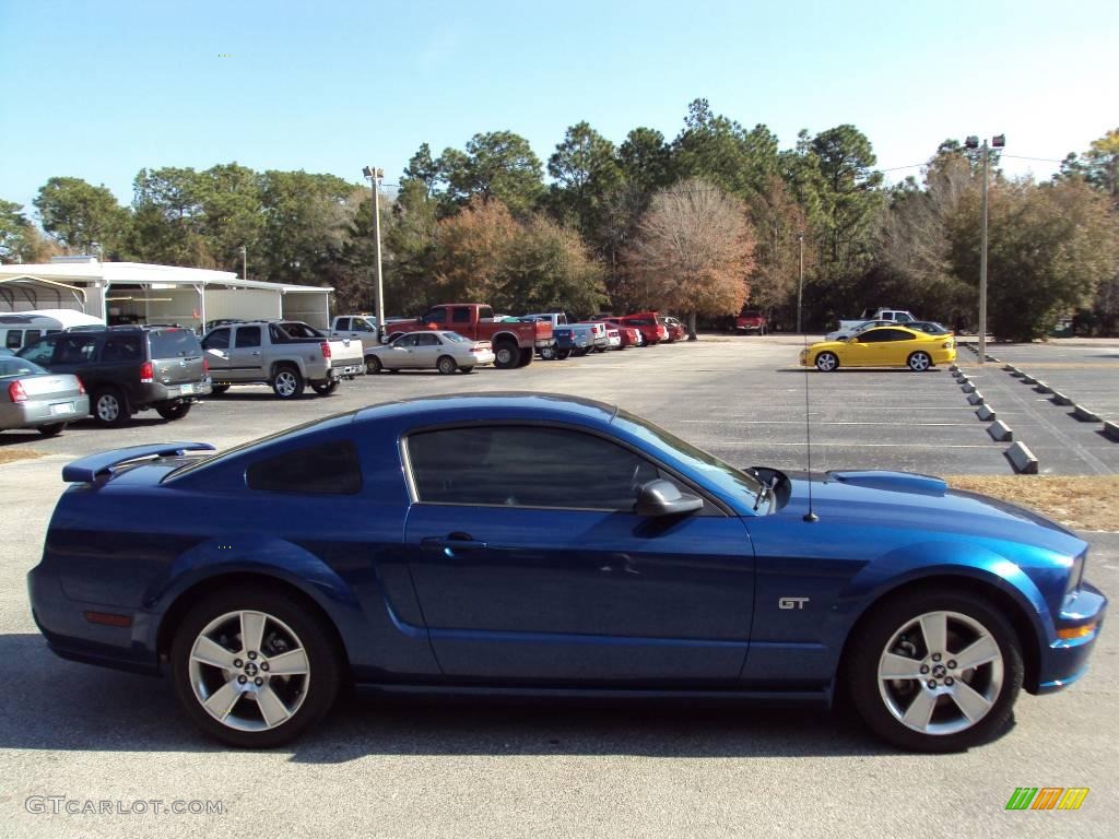 2007 Mustang GT Premium Coupe - Vista Blue Metallic / Dark Charcoal photo #9