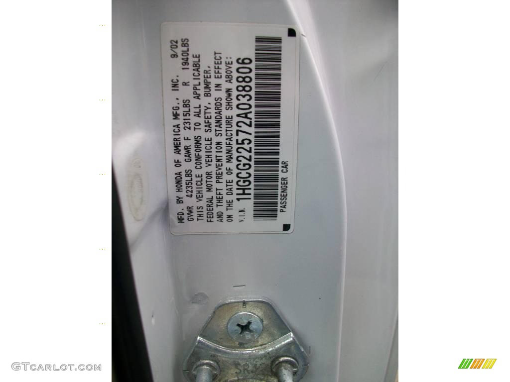 2002 Accord EX V6 Coupe - Taffeta White / Ivory photo #33
