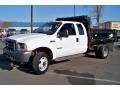 2004 Oxford White Ford F450 Super Duty XL SuperCab 4x4 Chassis Dump Truck  photo #1