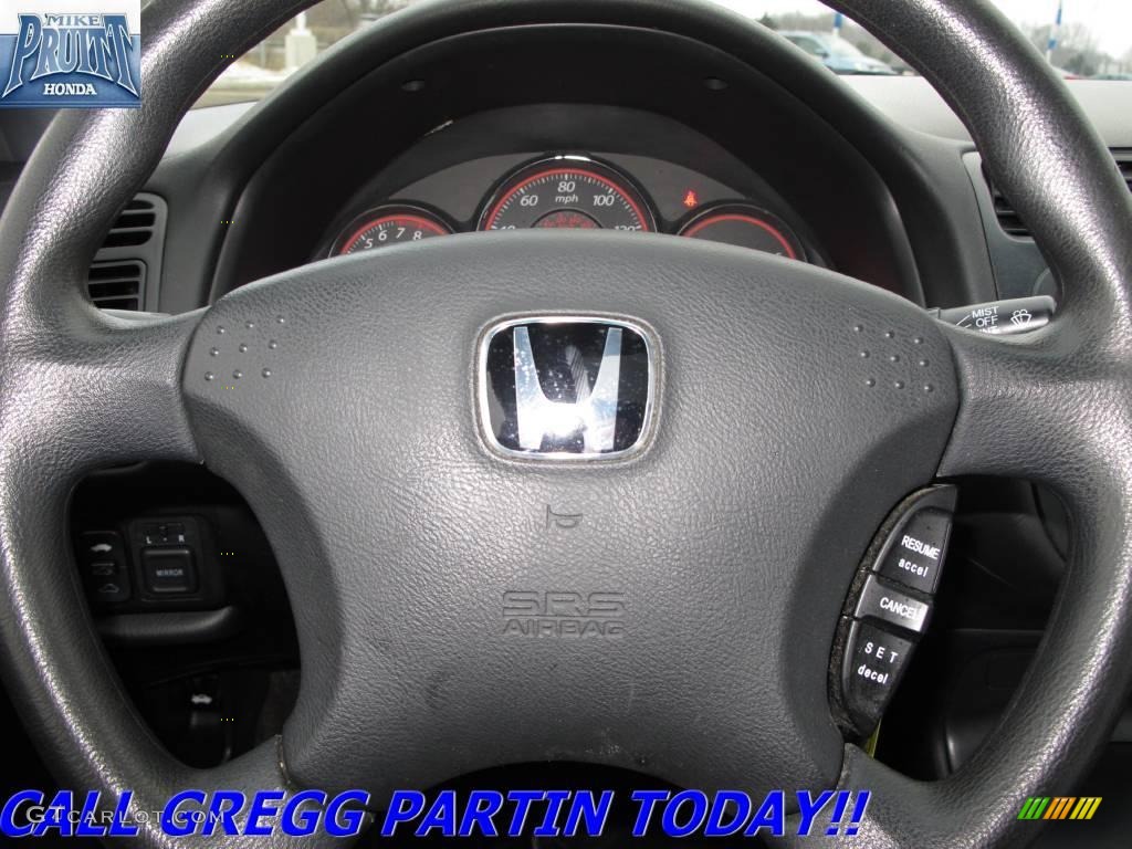 2003 Civic EX Coupe - Satin Silver Metallic / Black photo #18