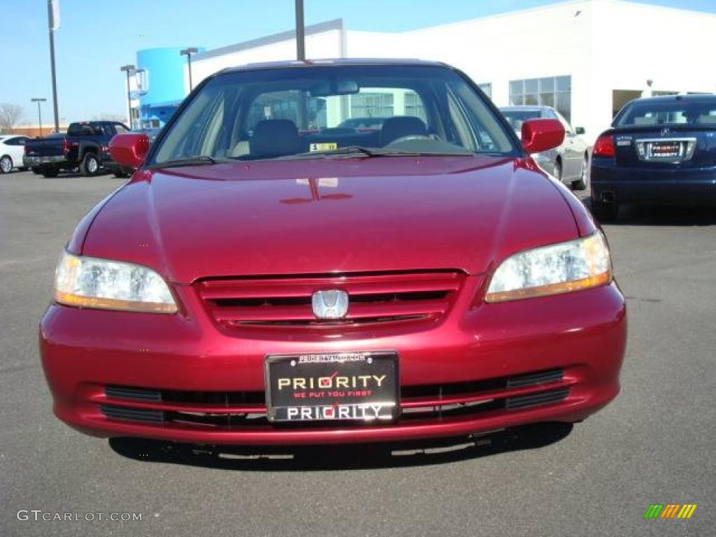 2002 Accord EX V6 Sedan - Firepepper Red Pearl / Ivory photo #9