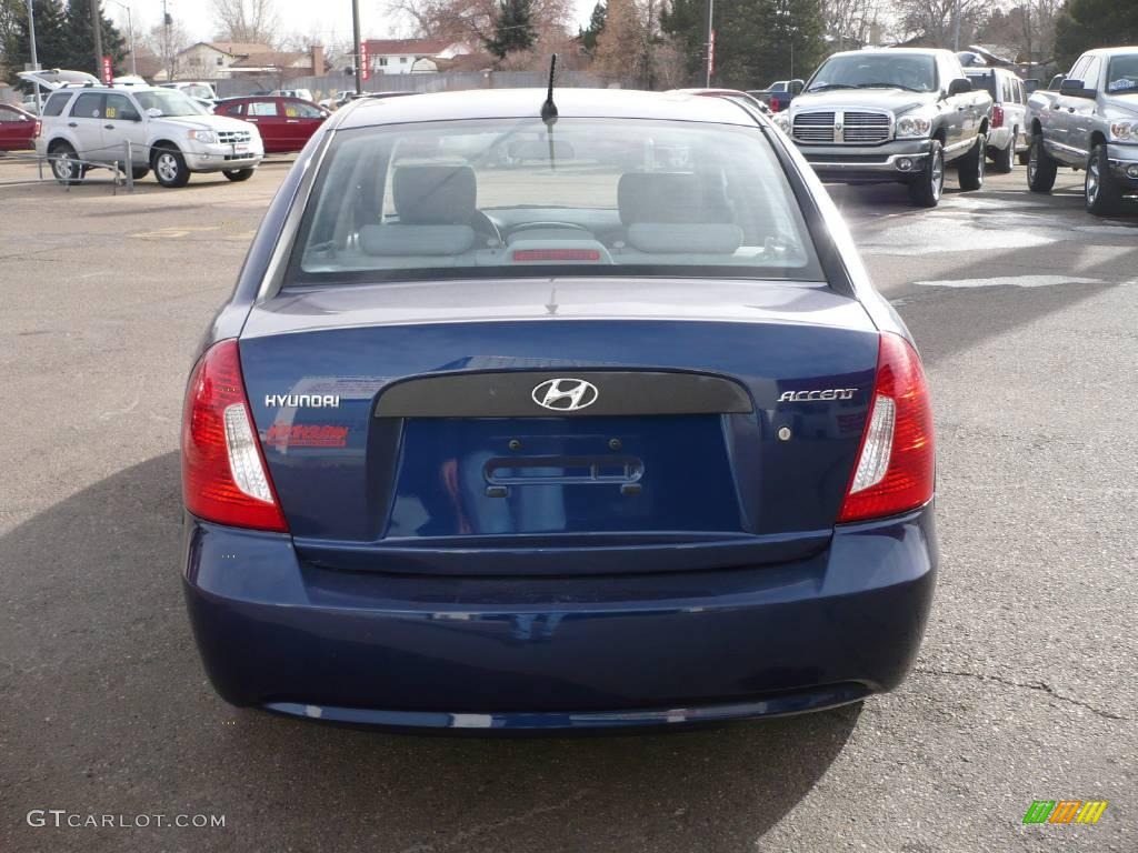 2009 Accent GLS 4 Door - Dark Sapphire Blue / Gray photo #5