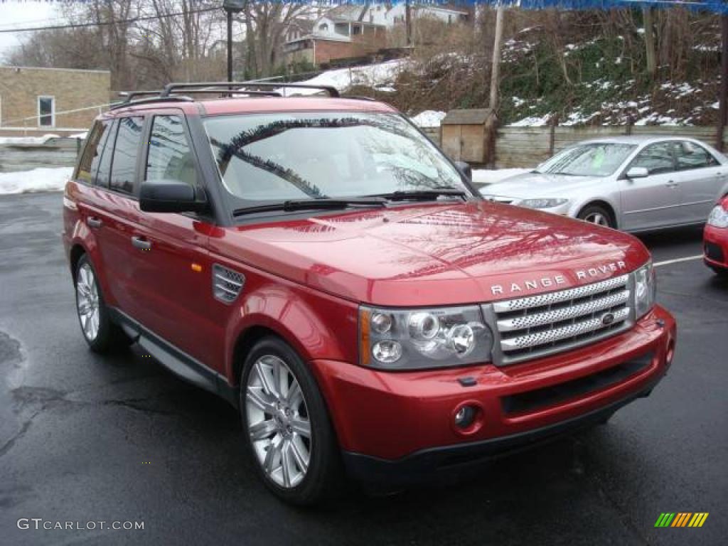 2007 Range Rover Sport Supercharged - Rimini Red Metallic / Ivory photo #7