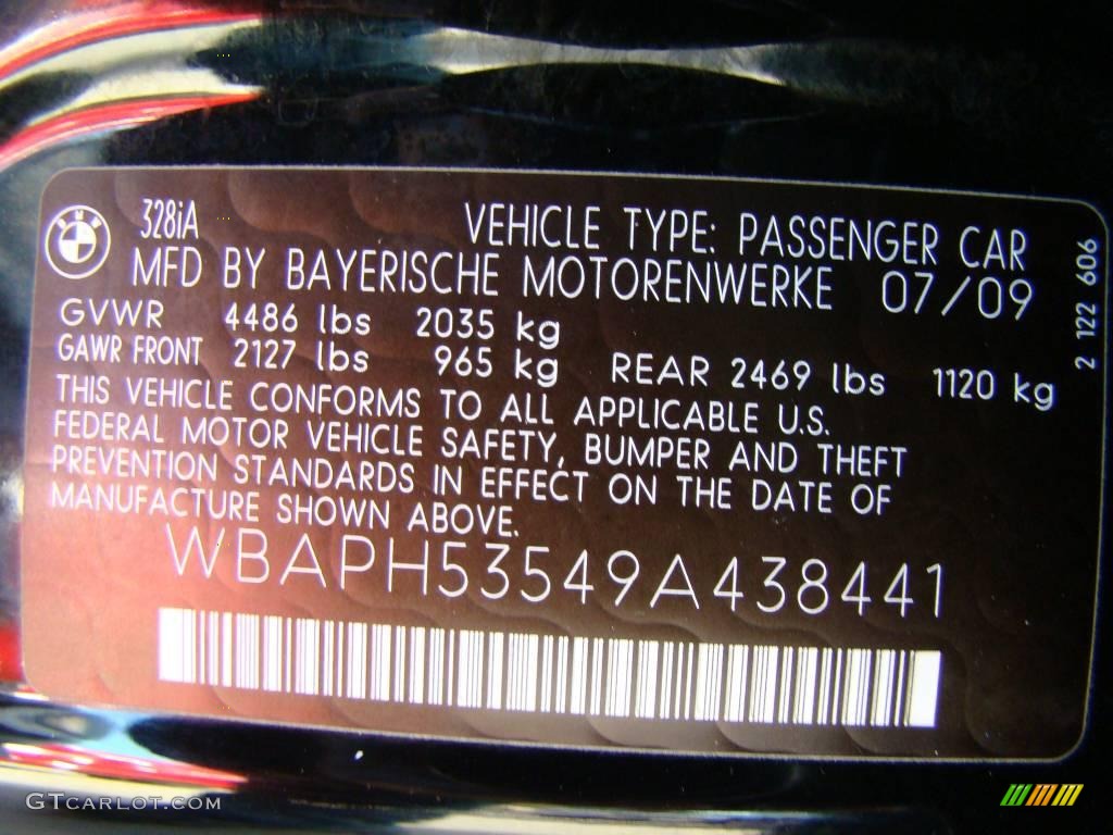 2009 3 Series 328i Sedan - Jet Black / Black photo #15