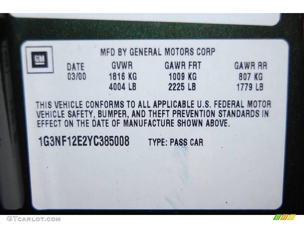 2000 Alero GLS Coupe - Meadow Green / Neutral photo #52