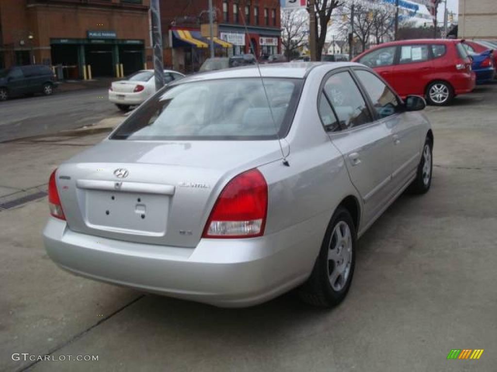 2002 Elantra GLS Sedan - Silver Pewter / Gray photo #4