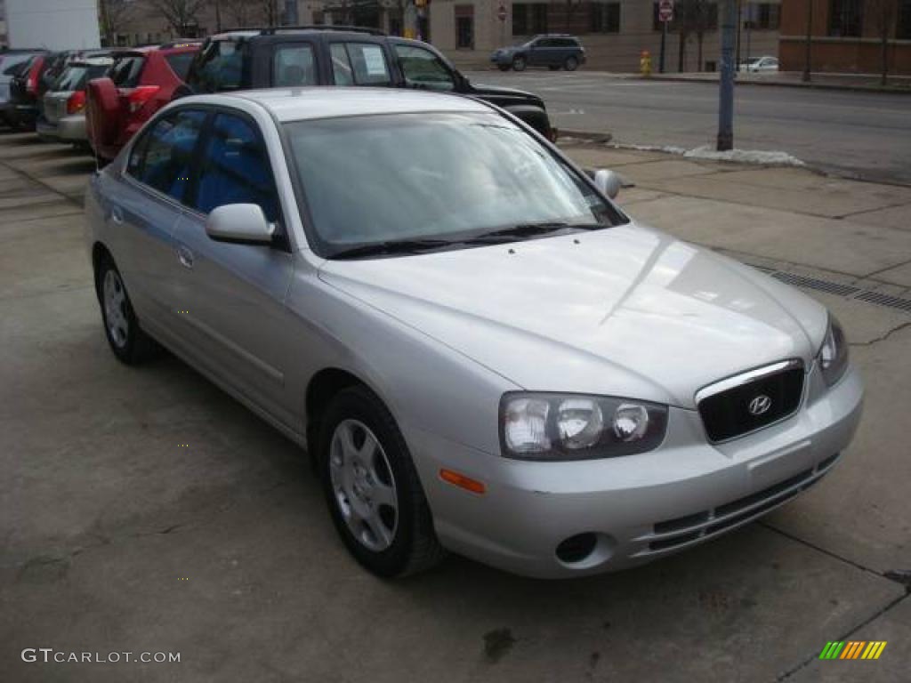 2002 Elantra GLS Sedan - Silver Pewter / Gray photo #6