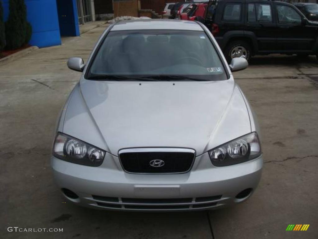 2002 Elantra GLS Sedan - Silver Pewter / Gray photo #7