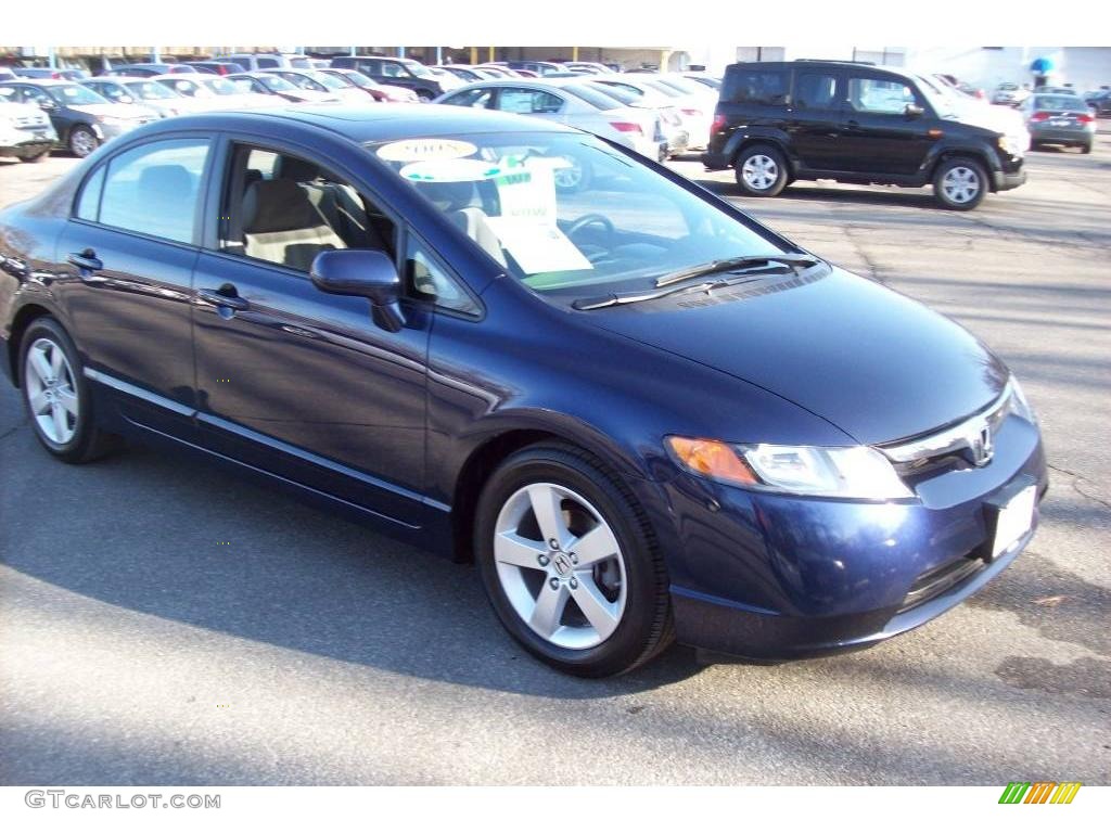 2008 Civic EX Sedan - Royal Blue Pearl / Gray photo #21