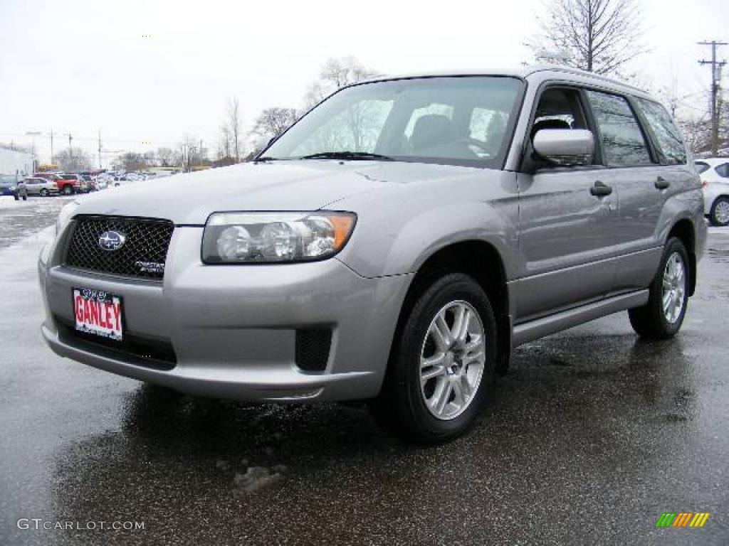 2008 Forester 2.5 X Sports - Steel Silver Metallic / Anthracite Black photo #1