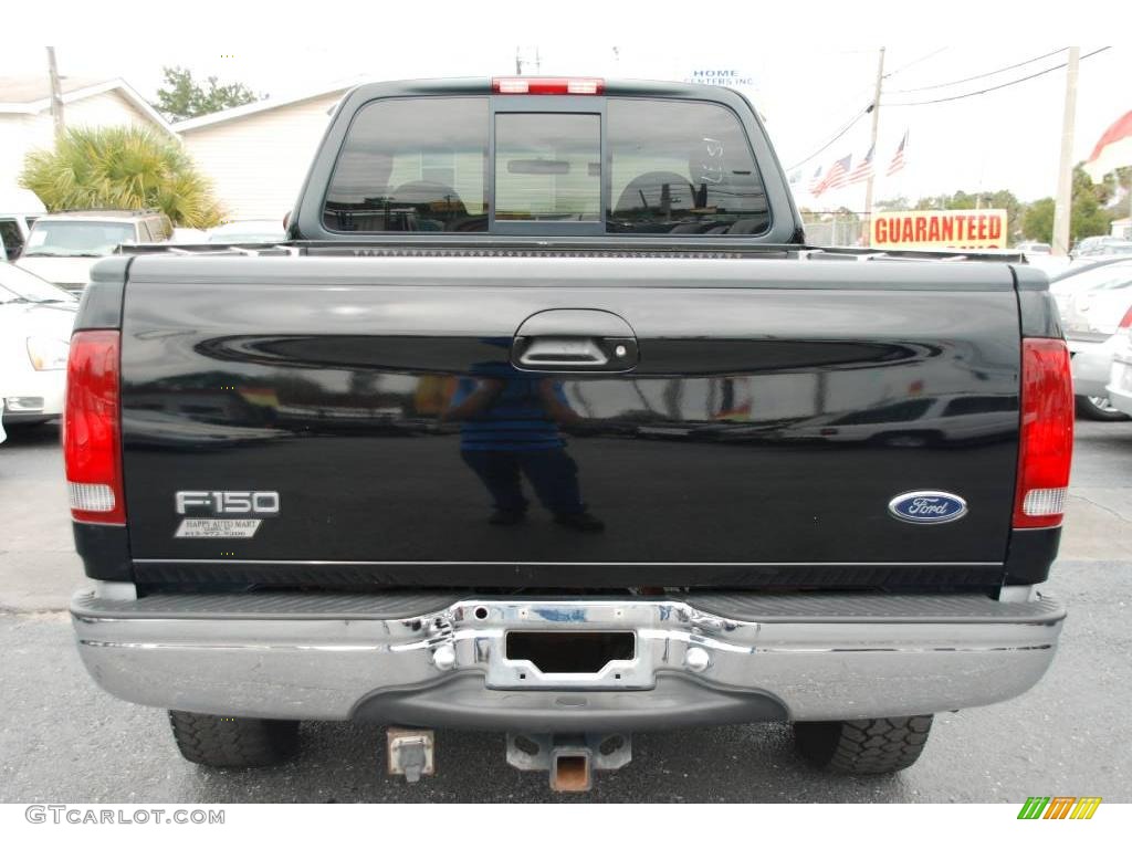 2000 F150 Lariat Extended Cab 4x4 - Black / Medium Graphite photo #11