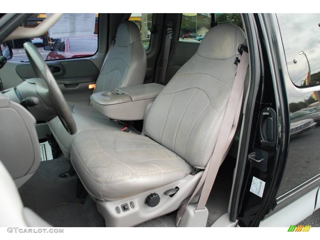 2000 F150 Lariat Extended Cab 4x4 - Black / Medium Graphite photo #15