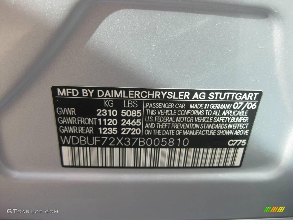2007 E 550 Sedan - Iridium Silver Metallic / Ash photo #26