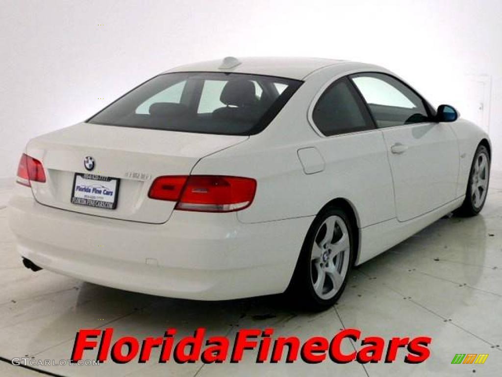 2007 3 Series 328i Coupe - Alpine White / Black photo #2