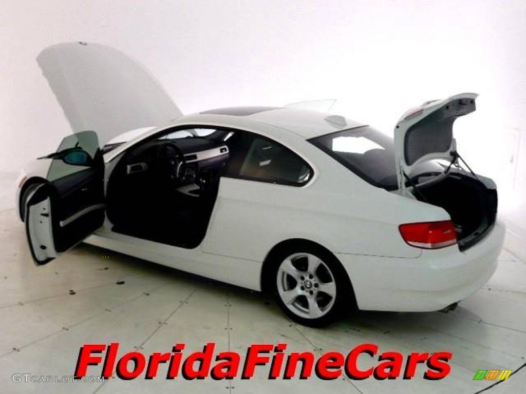2007 3 Series 328i Coupe - Alpine White / Black photo #8