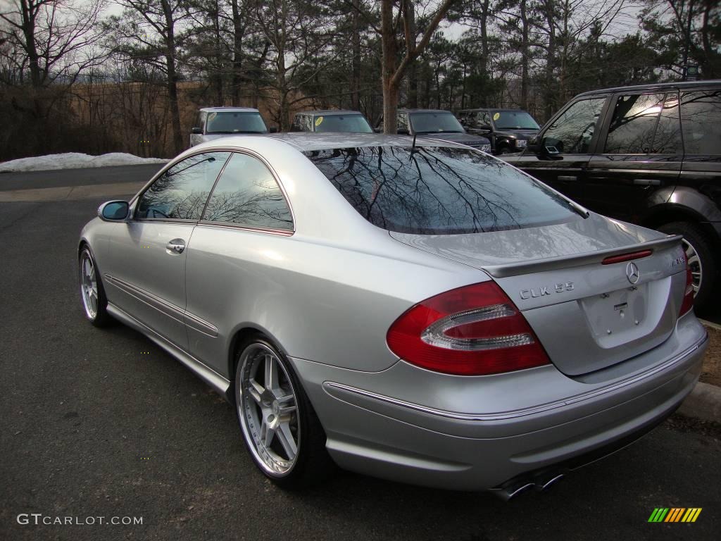 2004 CLK 55 AMG Coupe - Brilliant Silver Metallic / Charcoal photo #2