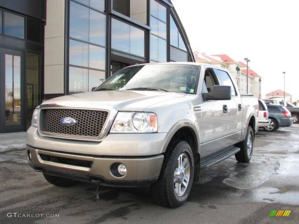 2006 F150 Lariat SuperCrew 4x4 - Silver Metallic / Tan photo #2
