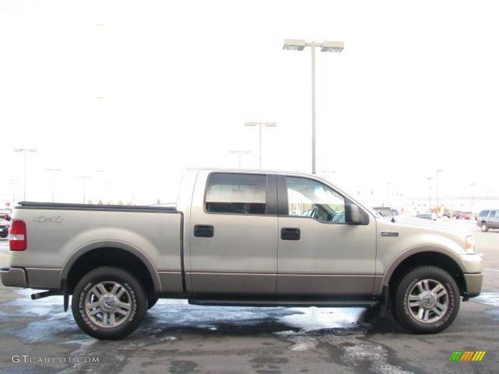 2006 F150 Lariat SuperCrew 4x4 - Silver Metallic / Tan photo #4