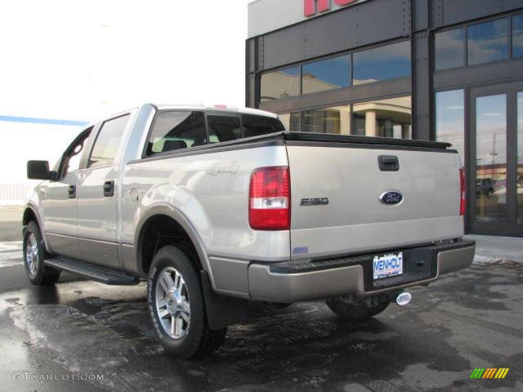 2006 F150 Lariat SuperCrew 4x4 - Silver Metallic / Tan photo #6