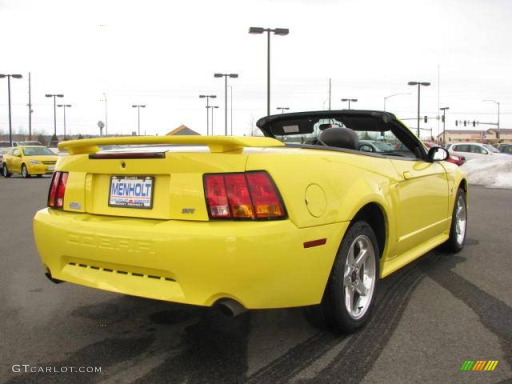 2001 Mustang Cobra Convertible - Zinc Yellow Metallic / Dark Charcoal photo #7