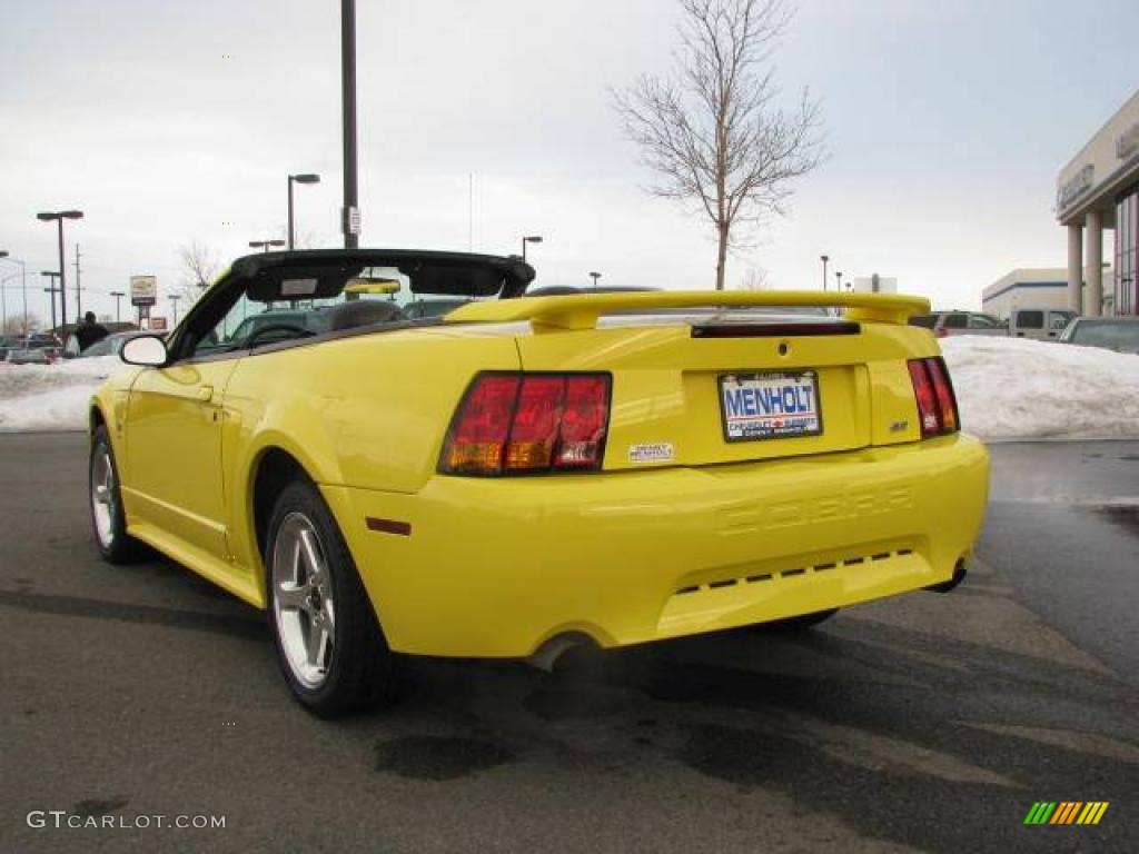 2001 Mustang Cobra Convertible - Zinc Yellow Metallic / Dark Charcoal photo #8