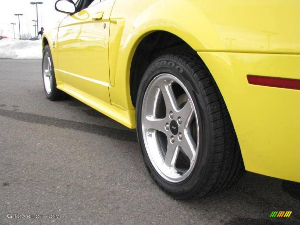 2001 Mustang Cobra Convertible - Zinc Yellow Metallic / Dark Charcoal photo #9