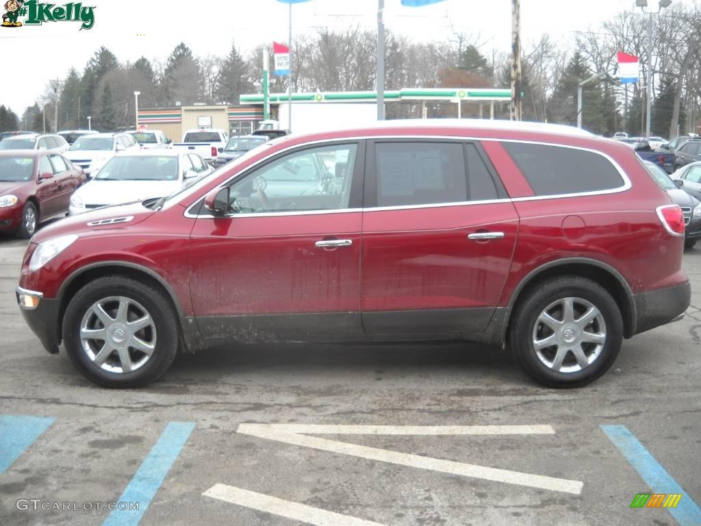 2008 Enclave CXL AWD - Red Jewel / Titanium/Dark Titanium photo #6