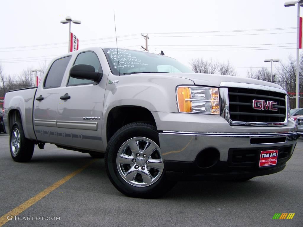 2009 Sierra 1500 Hybrid Crew Cab - Silver Birch Metallic / Dark Titanium/Light Titanium photo #1