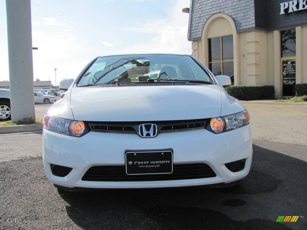 2007 Civic LX Coupe - Taffeta White / Ivory photo #2