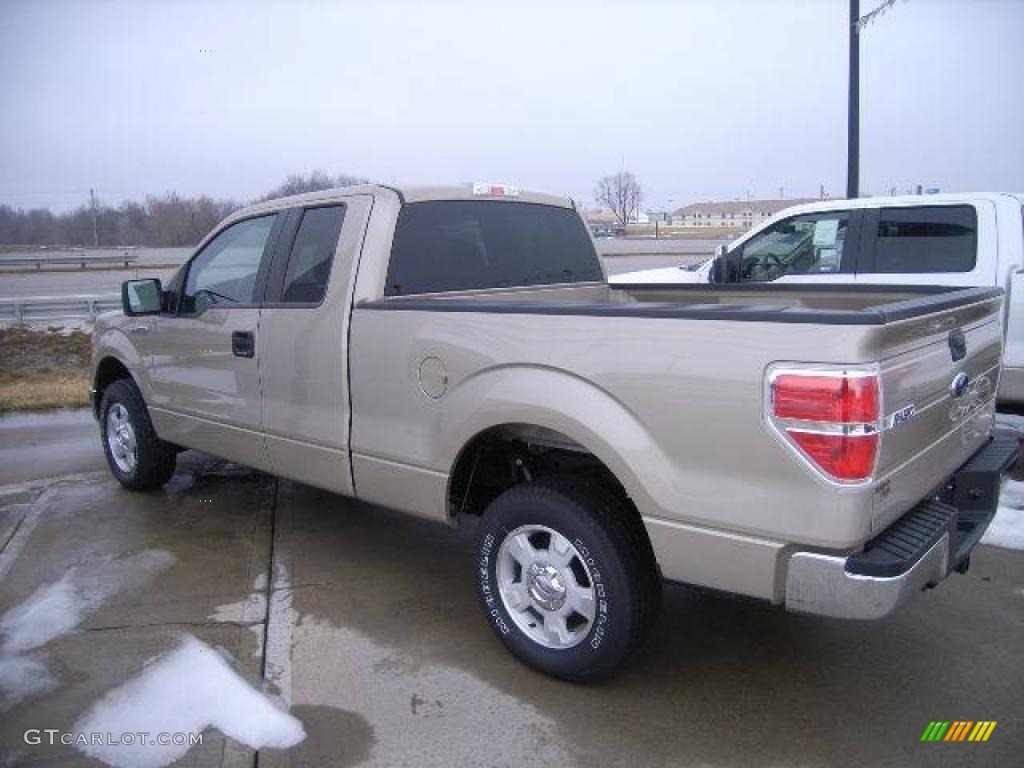 2010 F150 XLT SuperCab - Pueblo Gold Metallic / Tan photo #4